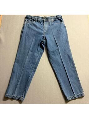 Scandia Woods Adjust-A-Band Jeans Mens 38M Blue Denim Expandable Waist Cotton
